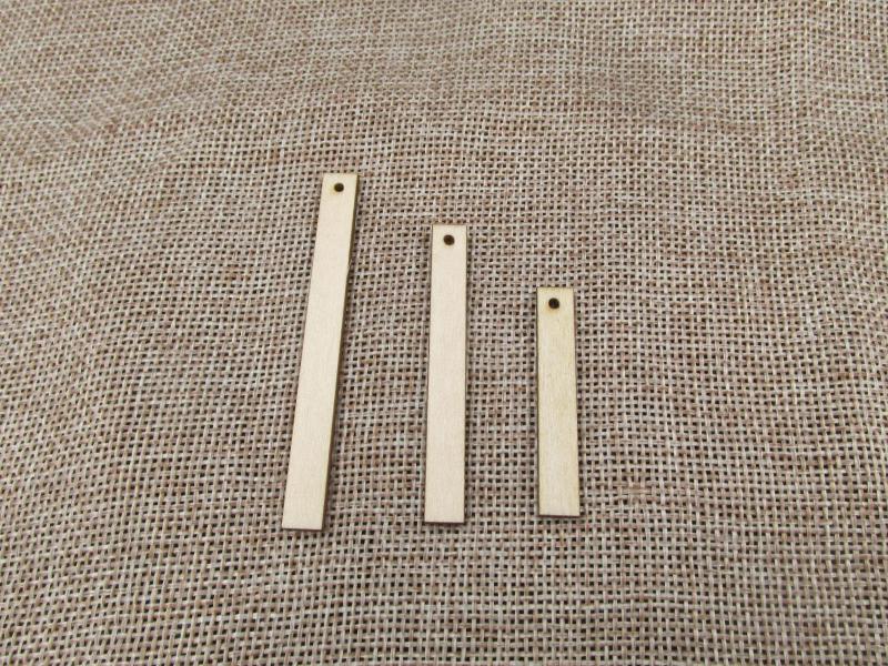 Unfinished Wood Tiny Geometric Earring Pendant DIY Kit
