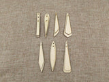 Unfinished Wood Tiny Geometric Earring Pendant DIY Kit