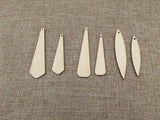 Unfinished Wood Tiny Geometric Earring Pendant DIY Kit