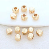 20PCS 4MM 5MM Brass Square Beads Spacer Bracelet High DIY Jewelry