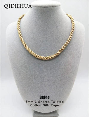 3 pcs/lot 6mm 3 Shares Rope Chain Cord Necklace DIY Necklaces & Pendant Charms