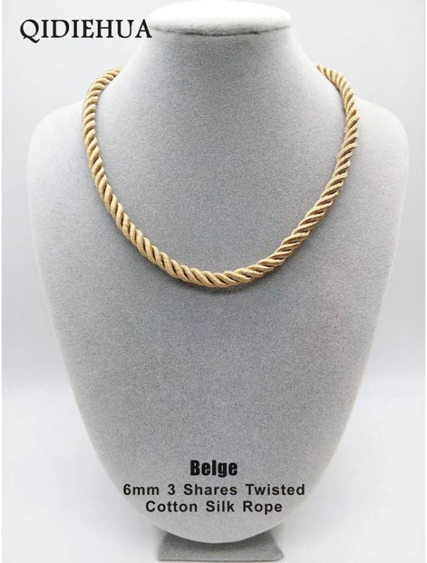 3 pcs/lot 6mm 3 Shares Rope Chain Cord Necklace DIY Necklaces & Pendant Charms