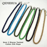 3 pcs/lot 6mm 3 Shares Rope Chain Cord Necklace DIY Necklaces & Pendant Charms