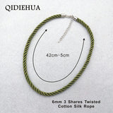 3 pcs/lot 6mm 3 Shares Rope Chain Cord Necklace DIY Necklaces & Pendant Charms