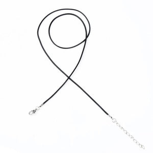 20pcs 1.5mm Wax Cord Necklace 55cm+5cm Extender DIY Jewelry Findings