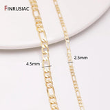 14K Plated Copper Metal Cable Chain for Jewelry Making DIY Necklace Bracelet