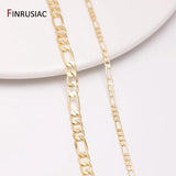 14K Plated Copper Metal Cable Chain for Jewelry Making DIY Necklace Bracelet