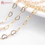 Champagne Brass Heart Shape Necklace Chains High Jewelry Accessories
