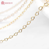 Champagne Brass Heart Shape Necklace Chains High Jewelry Accessories