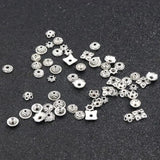 200pcs Antique Silver Bead Caps Mixed Sizes DIY Jewelry Accessories