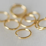 100pcs Real Plated Brass Open Jump Rings, 3-8mm by 0.7-0.8mm