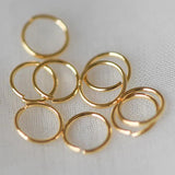 100pcs Real Plated Brass Open Jump Rings, 3-8mm by 0.7-0.8mm