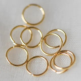 100pcs Real Plated Brass Open Jump Rings, 3-8mm by 0.7-0.8mm