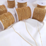14K Real Plated Thin Necklace Chain No Fade Copper Cable Chain Bulk