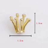 10 PCS 12x10mm Brass KC Gold/Silver Plated Flower Stamen Findings