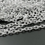 2M 10*7MM Aluminum Oval Chain Necklace DIY Jewelry Findings