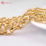 2M 10*7MM Aluminum Oval Chain Necklace DIY Jewelry Findings