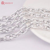 2M 10*7MM Aluminum Oval Chain Necklace DIY Jewelry Findings