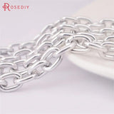 2M 10*7MM Aluminum Oval Chain Necklace DIY Jewelry Findings
