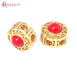 5PCS Matte Brass Round Vintage Nepalese Beads Bracelets Spacer Jewelry Making