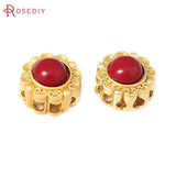 5PCS Matte Brass Round Vintage Nepalese Beads Bracelets Spacer Jewelry Making