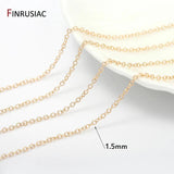 14K Plated Metal Chains for DIY Jewelry Making