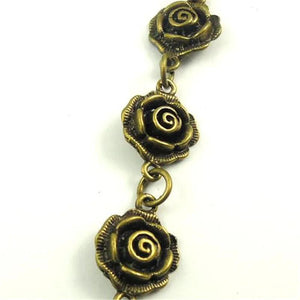 Antique Bronze Flower Necklace Chain 13*13*5MM