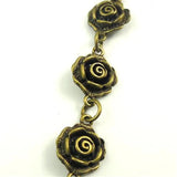 Antique Bronze Flower Necklace Chain 13*13*5MM