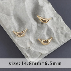 DIY Jewelry Making Kit 6pcs/lot 18k Gold Plated Copper Pendants