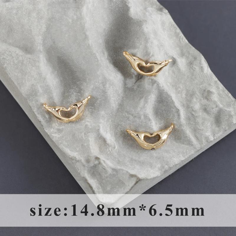 DIY Jewelry Making Kit 6pcs/lot 18k Gold Plated Copper Pendants