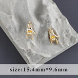 DIY Jewelry Making Kit 6pcs/lot 18k Gold Plated Copper Pendants