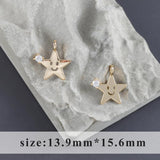 DIY Jewelry Making Kit 6pcs/lot 18k Gold Plated Copper Pendants