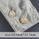 DIY Jewelry Making Kit 6pcs/lot 18k Gold Plated Copper Pendants