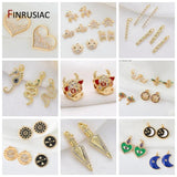 14K Plated CZ Angel Wings Pendant Charms DIY Jewelry Making