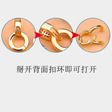 S925 Sterling Silver Zircon Double Ring Buckle Pendant