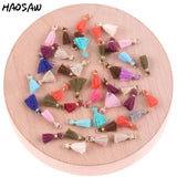 10MM 20Pcs Mini Earrings Tassels Cotton Pendant DIY Jewelry Findings