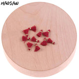 10MM 20Pcs Mini Earrings Tassels Cotton Pendant DIY Jewelry Findings