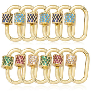 Spring Locks Lobster Screw Carabiner Clasps for DIY Jewelry Making