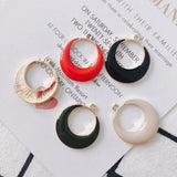 Personalized Golden Drop Oil Geometric Earring Pendant Set