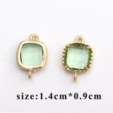 10pcs/lot Copper Metal Hand Made Glass Charms DIY Pendants