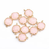 10pcs/lot Copper Metal Hand Made Glass Charms DIY Pendants