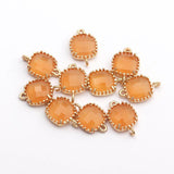 10pcs/lot Copper Metal Hand Made Glass Charms DIY Pendants