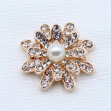 10pcs 20mm Flower Rhinestone Pearl Box Greeting Card DIY Jewelry Accessories