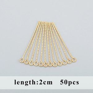18k Plated DIY Jewelry Charms, 50pcs/lot