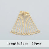 18k Plated DIY Jewelry Charms, 50pcs/lot