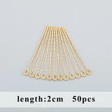 18k Plated DIY Jewelry Charms, 50pcs/lot
