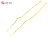 6PCS 80-83MM 24K Brass Tassel Chain Stud Earring Line Connect Chain