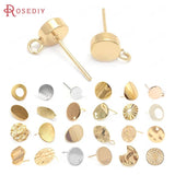 24K Brass Stud Earrings Pins Jewelry Making Supplies