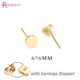 24K Brass Stud Earrings Pins Jewelry Making Supplies