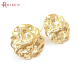 24K Brass Stud Earrings Pins Jewelry Making Supplies